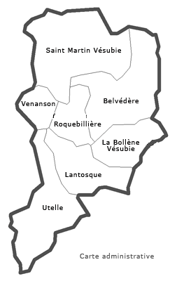 carte administrative vésubie