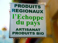 L'échoppe bio du pays à Roquebillière.