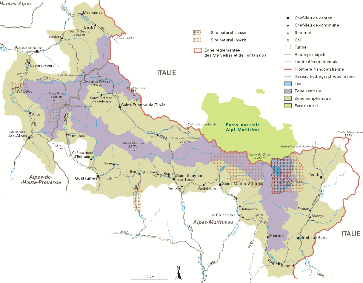 le mercantour carte de france