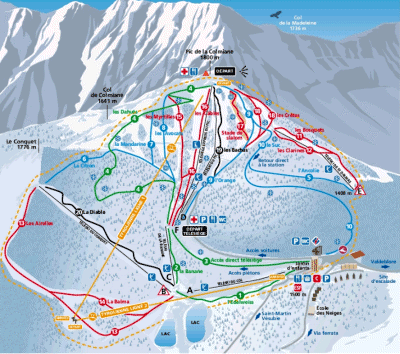 La Colmiane - Carte des pistes