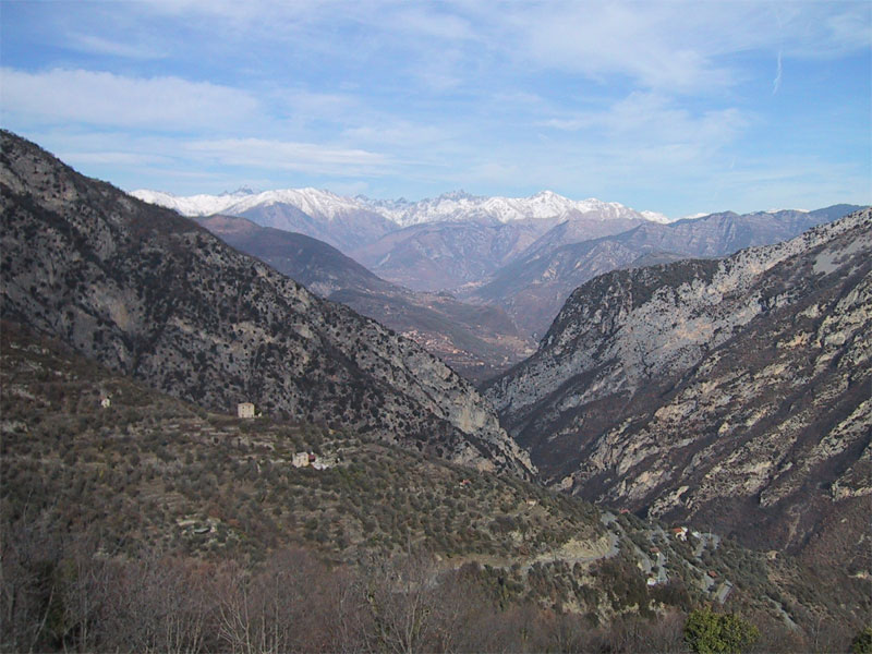 Utelle, village des Alpes Maritimes.